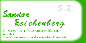 sandor reichenberg business card